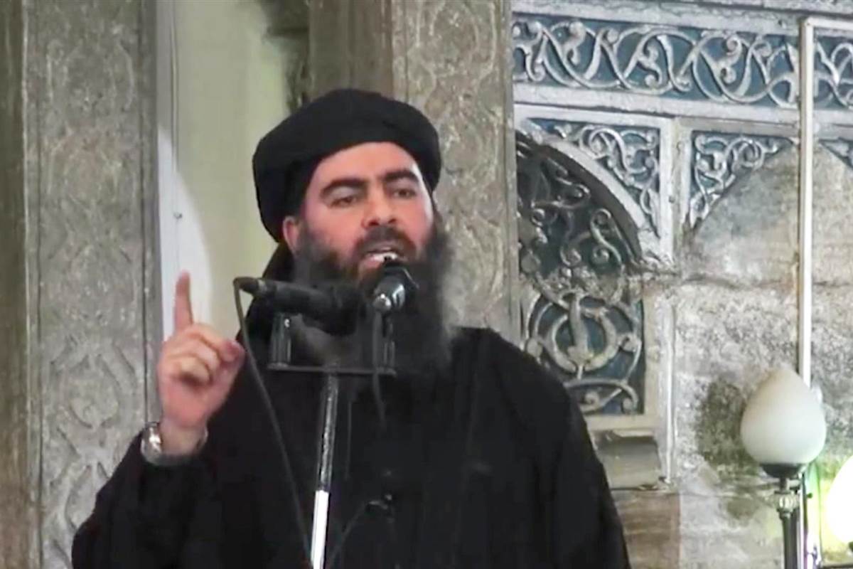 Abu Bakr al Bagdadi, máximo líder del grupo terrorista Estado Islámico.