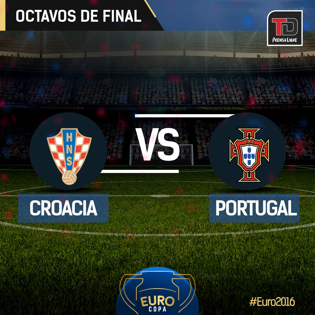 Croacia y Portugal juegan el partido más esperado de hoy en los octavos de final. (Foto Prensa Libre: TodoDeportes)