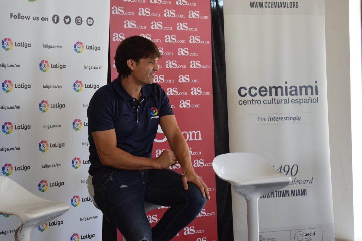 Fernando Morientes estuvo presente ayer en un evento de la Liga en Miami. (Foto Prensa Libre: EFE)