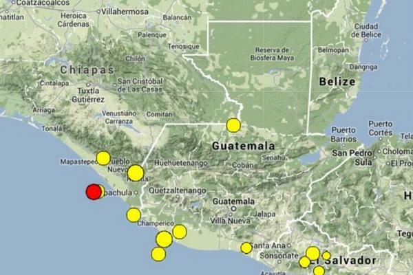 El sismo tuvo su epicentro en San Marcos. (Foto Prensa Libre: Insivumeh)