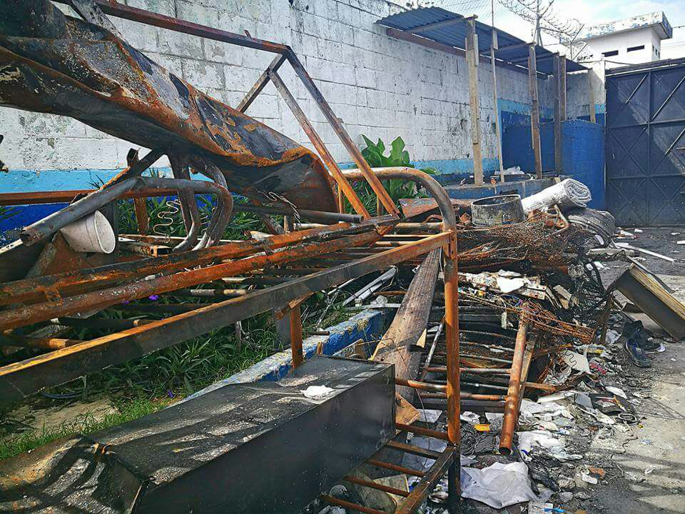 Así quedó un sector del correccional Gaviotas durante los disturbios mortales del 3 de julio.