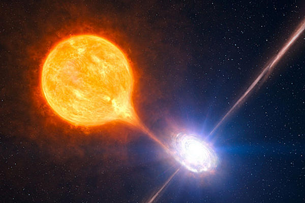 Agujero negro estelar forma una enorme burbuja de gas caliente