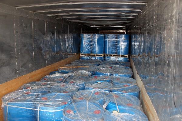 La Policía decomisó recientemente 120 toneles con precursores, en el kilómetro 86 de la ruta al Atlántico, en El Rancho, San Agustín Acasaguastlán, El Progreso.