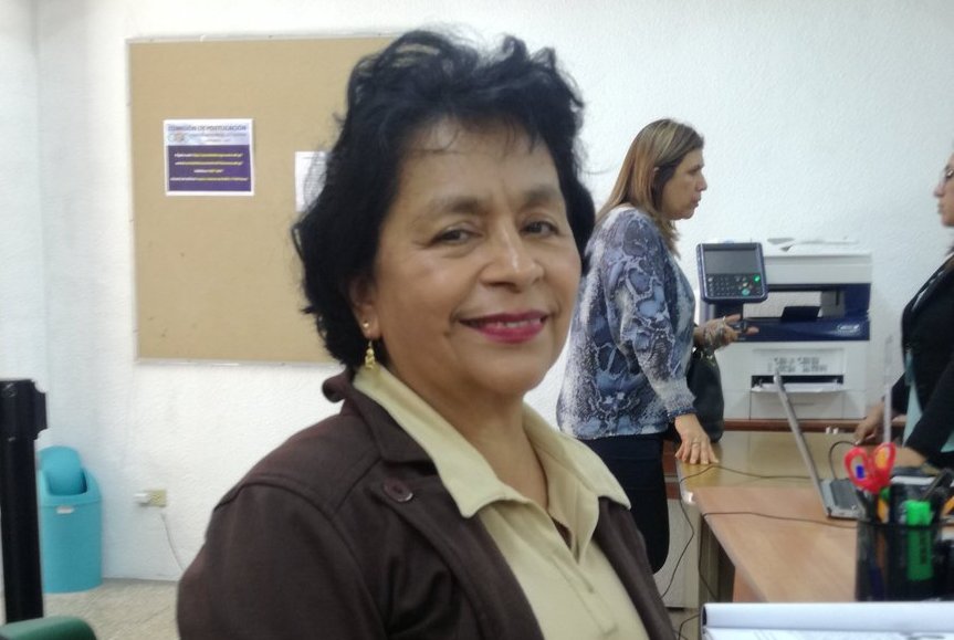Telma Girón participa como candidata a contralor general de Cuentas. (Foto Prensa Libre: Guatemala Visible)