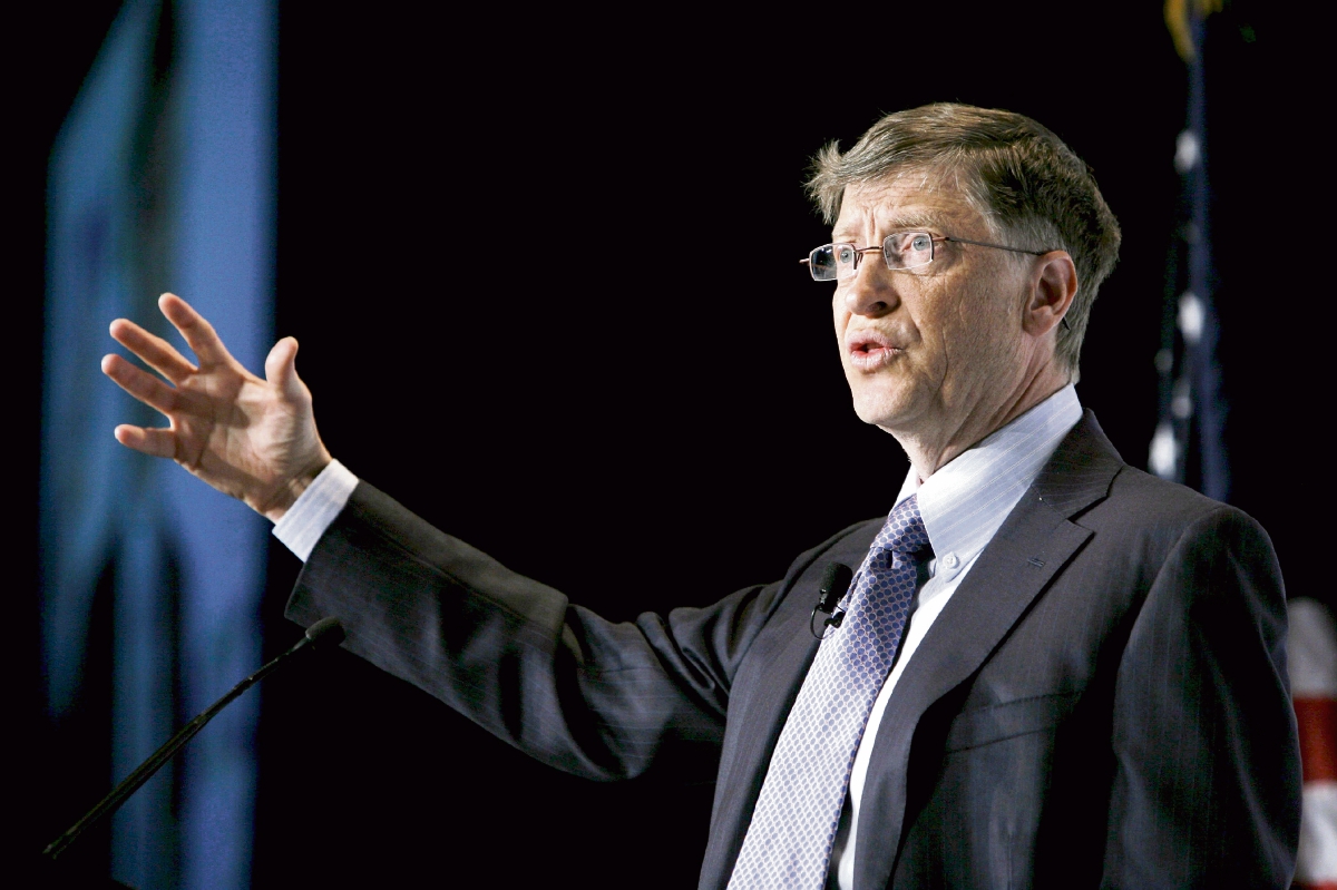 El fundador de Microsoft, Bill Gates, considerado el hombre más rico del mundo. (Foto Prensa Libre: EFE).