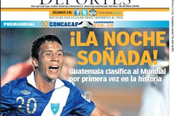 La selección Sub 20 de Guatemala clasificó a su primer Mundial en el 2011. (Foto Prensa Libre: Hemeroteca PL)