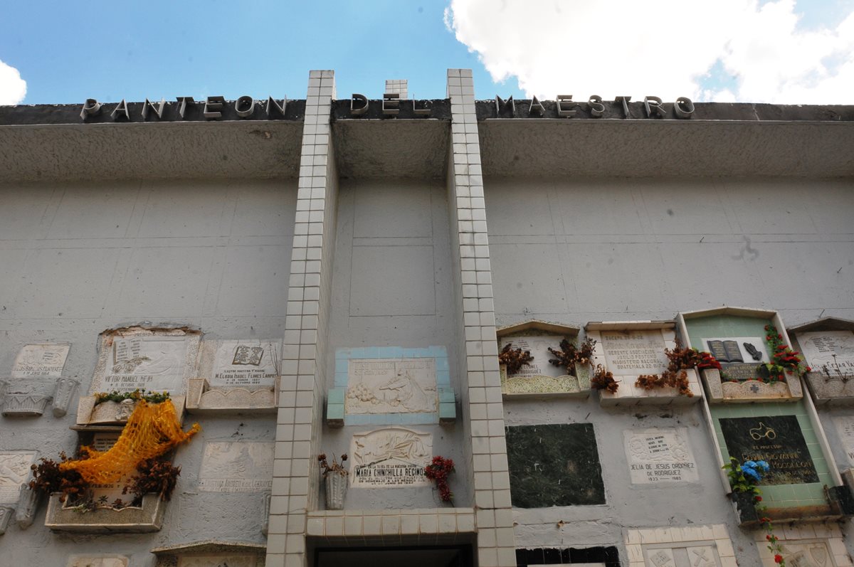 Panteón del maestro, donde descansa los restos de María Chinchilla Recinos, asesinada por su lucha en el magisterio