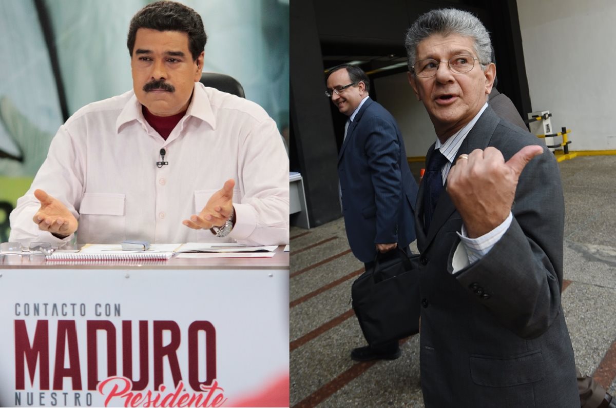Nicolás Maduro, retó al líder del Legislativo Henry Ramos Allup a una pelea por la Presidencia. (Foto Prensa Libre: AFP)