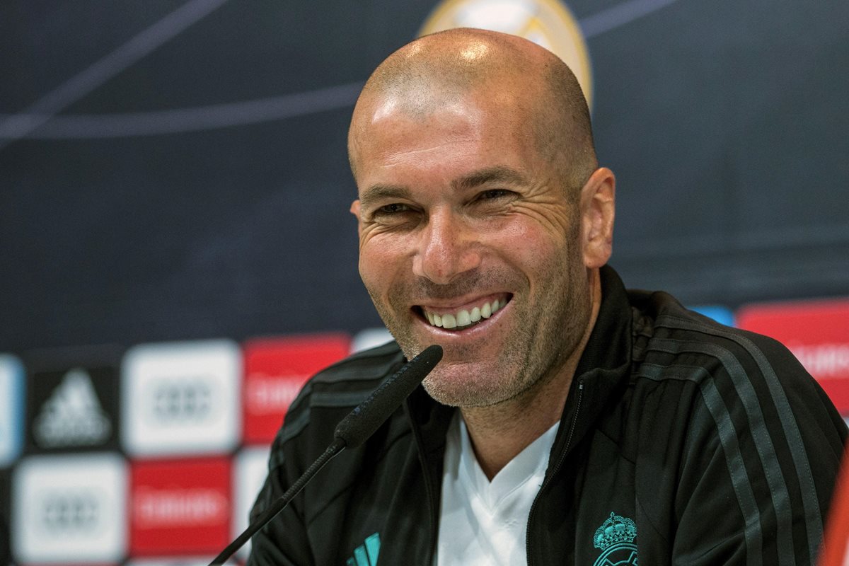 El entrenador del Real Madrid, Zinedine Zidane, en la conferencia de prensa previa al duelo contra el Sevilla F.C. (Foto Prensa Libre: EFE)