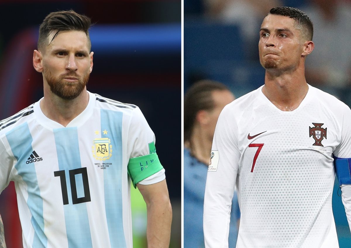 Messi y Cristiano quedaron eliminados del Mundial de Rusia el mismo día, con sus respectivas selecciones. (Foto Prensa Libre: AFP)