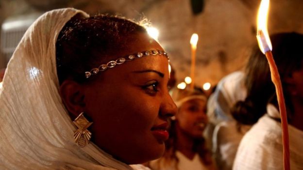 La Iglesia ortodoxa etíope es una de seis iglesias antiguas en el Santo Sepulcro. GETTY IMAGES