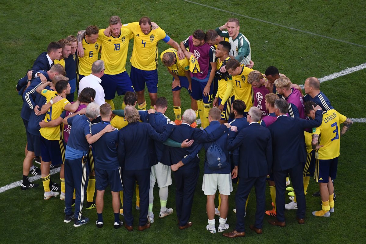 Los suecos se mostraron orgullosos por el papel desempeñado en Rusia 2018. (Foto Prensa Libre: AFP)