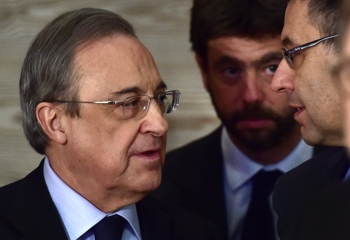 Florentino Pérez, presidente del Real Madrid. (Foto Prensa Libre: AFP)