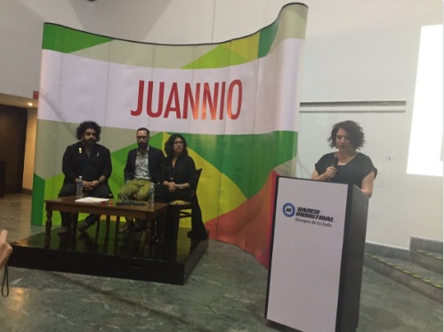 Jurado Calificador escucha la presentación de los ganadores de la edición 53 de Juannio. (Foto Prensa Libre: cortesía @Juanniogt)