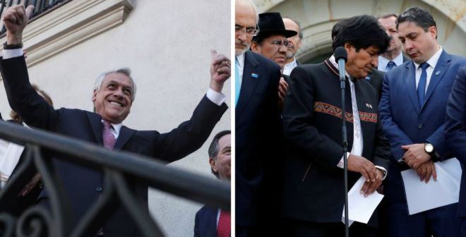Mientras Chile celebraba, Bolivia recibía el fallo con resignación. EPA/REUTERS