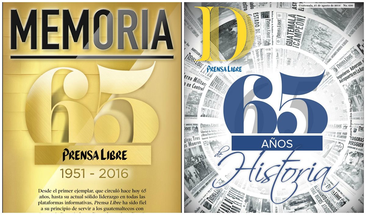 Prensa Libre ofrece estas piezas coleccionables con motivo de su 65 aniversario.