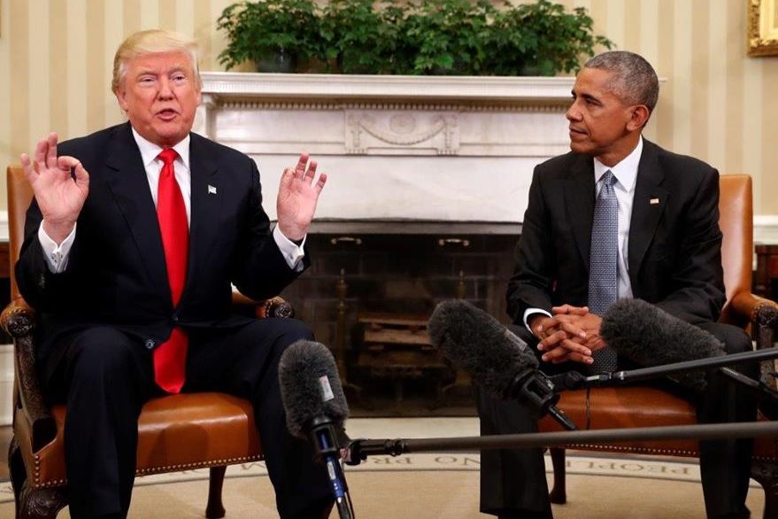 Donald Trump acusa a Barack Obama de haber intervenido su teléfono. (Foto Prensa Libre: AFP)