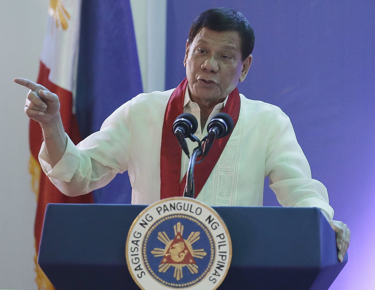 Insultos de Duterte avivan tensiones por ensayos nucleares. (Foto Prensa Libre: AP)
