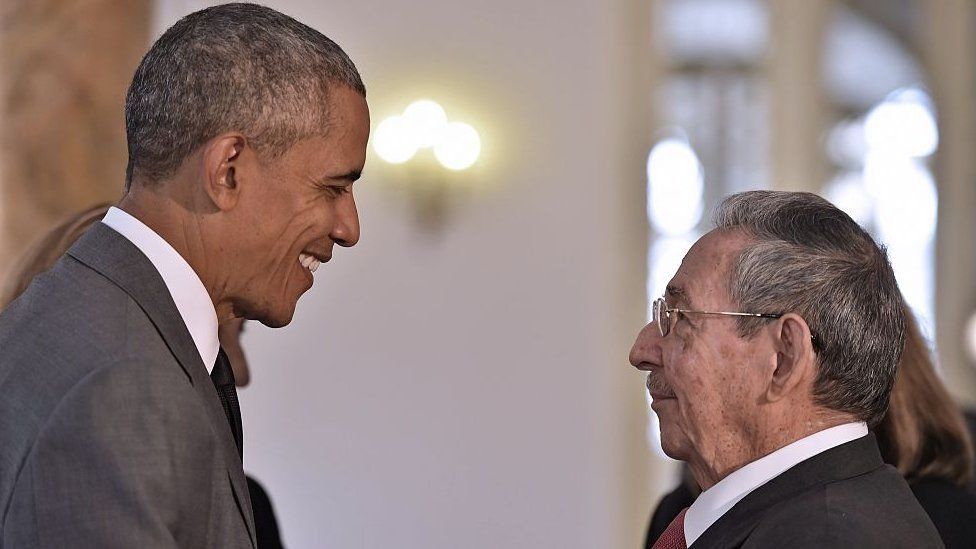 La histórica visita del entonces presidente de Estados Unidos Barack Obama a Cuba, el 20 de marzo de 2016. AFP