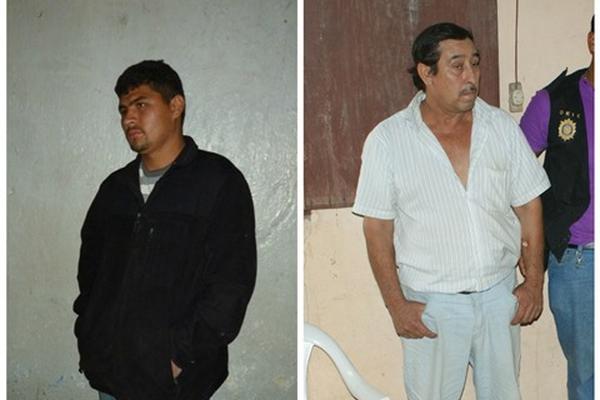 Edwin Milian Morales y Landelino Ramiro Oliva Vásquez, detenidos. (Foto Prensa Libre: Rigoberto Escobar)