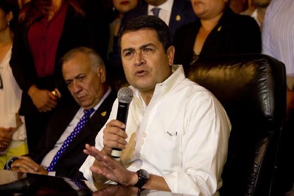 El presidente hondureño Olando Hernández. (Foto Prensa Libre:AFP)