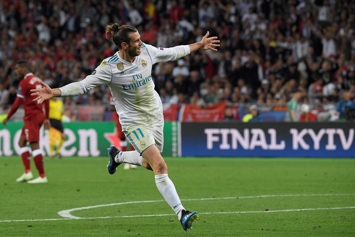 Bale anotó un golazo de chilena en la final de la Champions, que podría valerle una nominación al Premio Puskas del año. (Foto Prensa Libre: AFP)