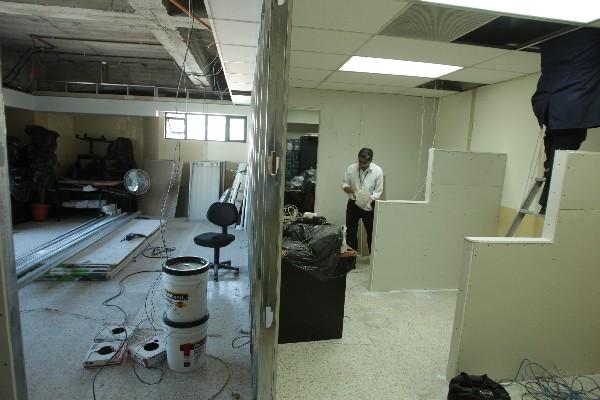 A pasos acelerados avanzan los trabajos para remodelar la oficina que ocupará en el 2013 el actual presidente del Legislativo, Gudy Rivera.