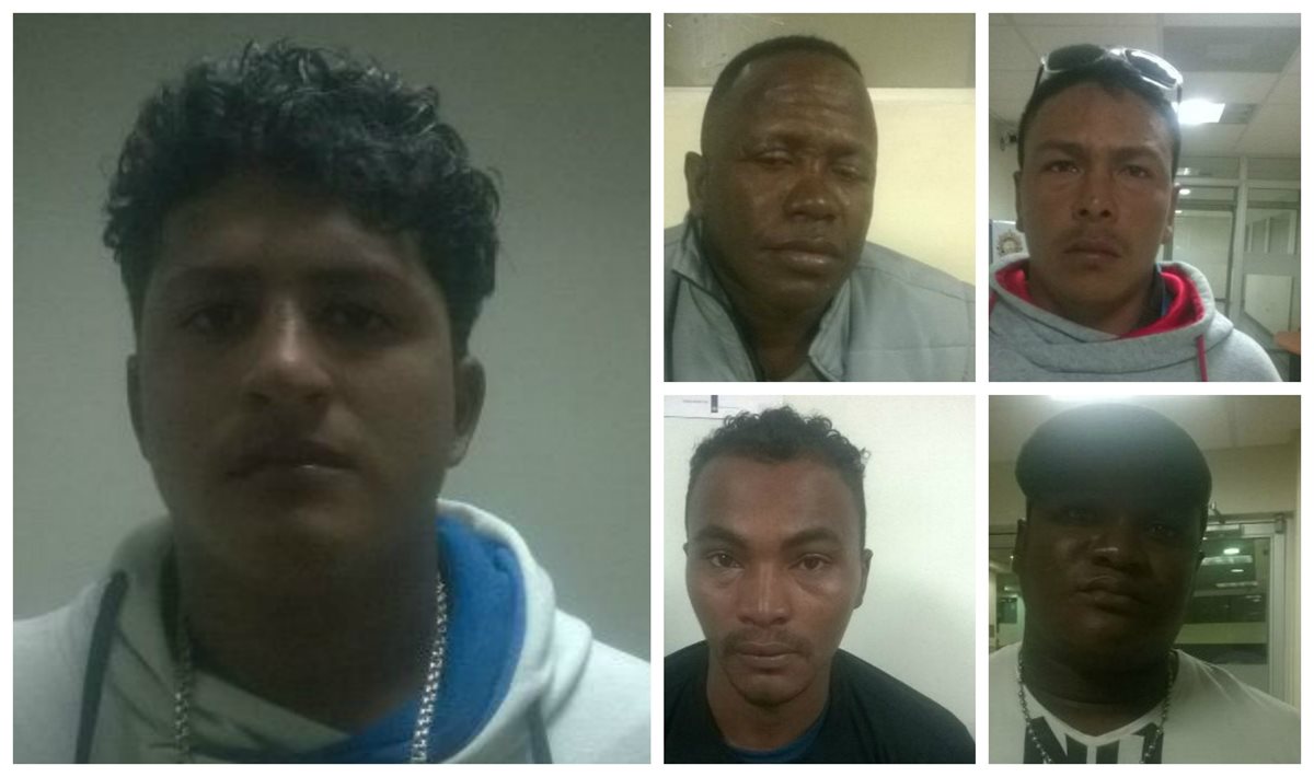 Cinco ecuatorianos fueron detenidos con visas falsas guatemaltecas en el aeropuerto La Aurora. (Foto Prensa Libre: PNC)