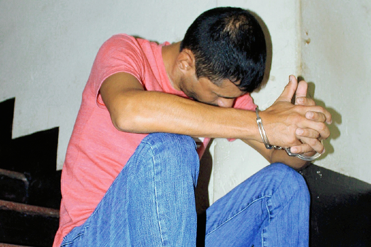 Manuel Antonio  Anderson Gómez, fue detenido por agentes de la PNC, en Palín, Escuintla. (Foto Prensa Libre: Carlos Paredes)