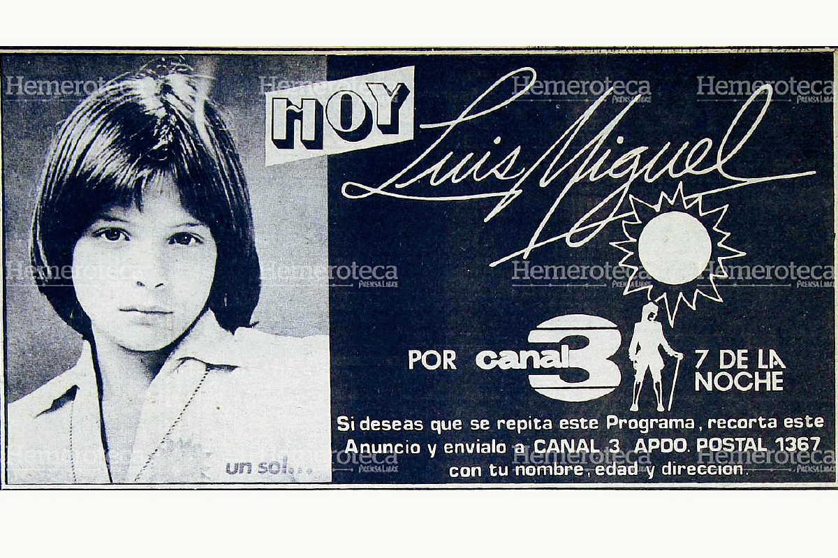 Luis Miguel,  en una publicación del 17 de mayo de 1984. (Foto: Hemeroteca PL)