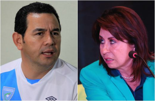 Jimmy Morales, de FCN-Nación y Sandra Torres, de la UNE, competirán por la presidencia en la segunda vuelta electoral. (Foto Prensa Libre: HemerotecaPL)