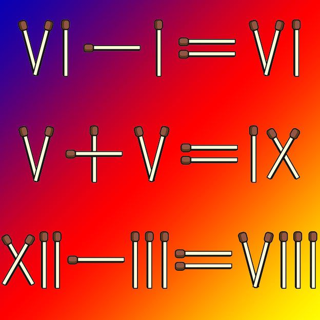 Ni siquiera sumar y restar es igual de fácil pero, ¿notaste que estas ecuaciones son incorrectas? Si quitas sólo un fósforo las corregirás (respuestas al final). (Getty Images)