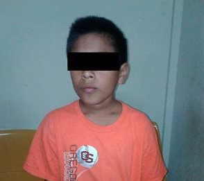 Menor de 11 años es señalado por extorsión. (Foto Prensa Libre: Cortesía PNC)