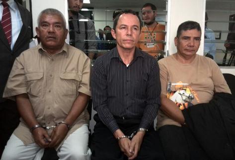Alberto Encarnación Barrios Rabanales, Julio David López Aguilar y José Miguel González Grijalva. (Foto Prensa Libre: Jerson Ramos)