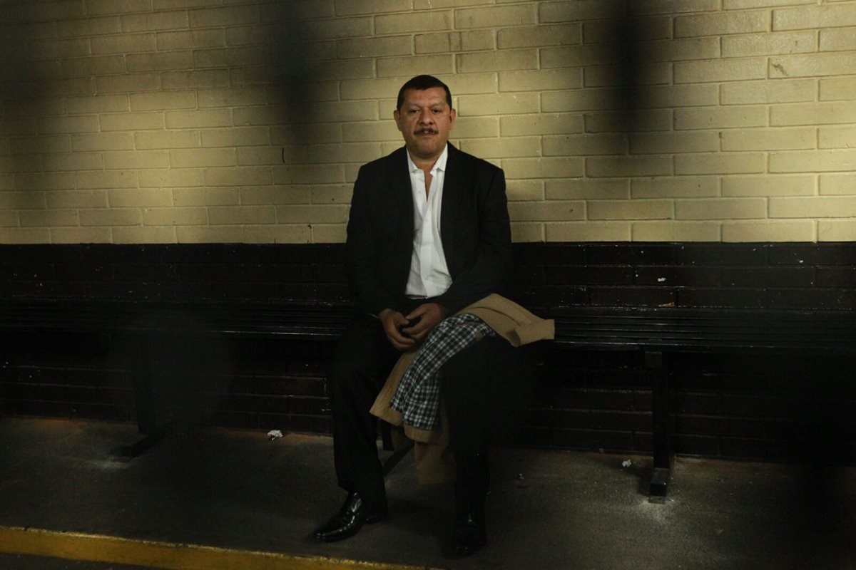 Antonio Coro permanece bajo arresto en la carceleta de la Torre de Tribunales. (Foto Prensa Libre: Estuardo Paredes)