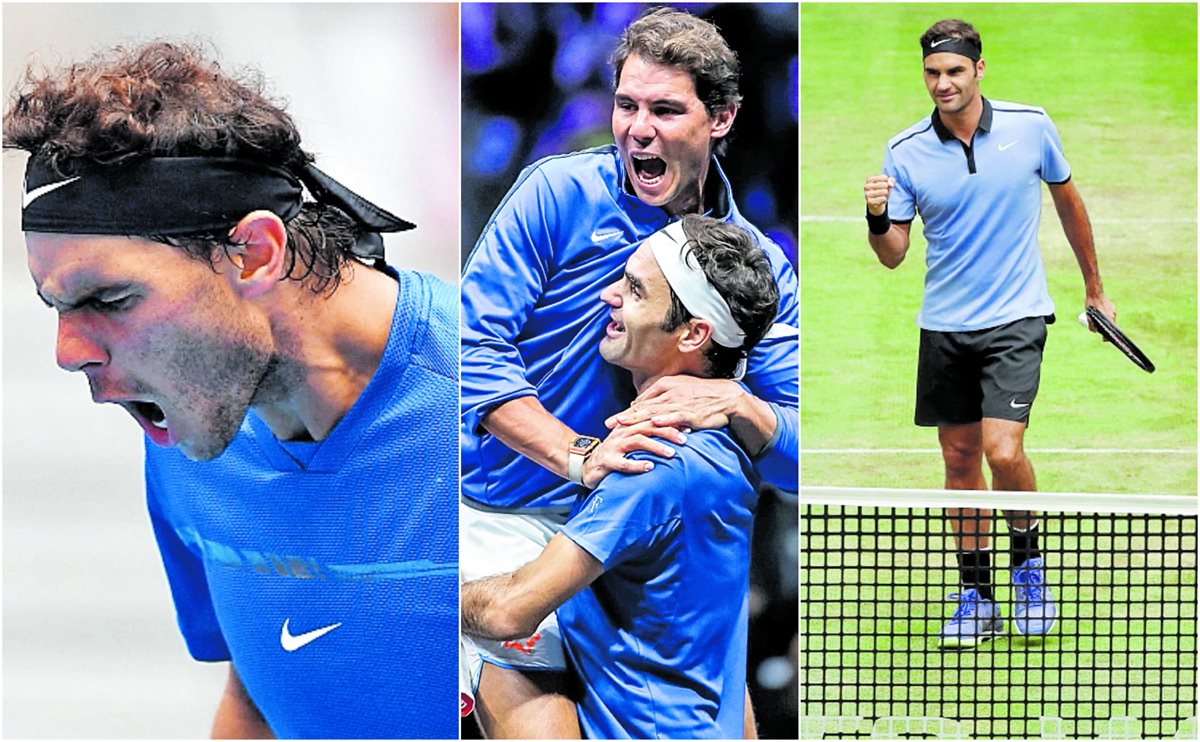 Los tenistas Rafael Nadal y Roger Federer tuvieron un año cargado de emociones. (Foto Prensa Libre: Hemeroteca PL)