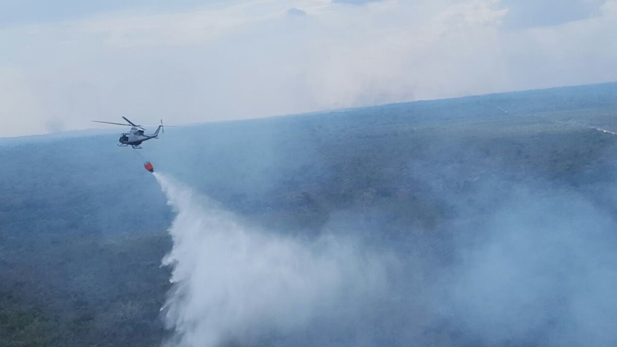 Aún sin controlar siete incendios activos en Petén