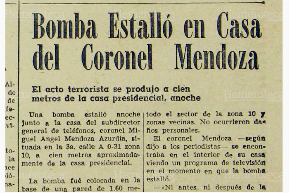 Dos bombas estallaron el 21 de junio de 1962. (Foto: Hemeroteca PL)