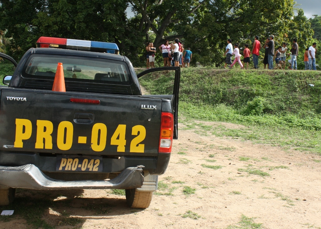 Lugar donde se registró el hallazgo, en Sanarate, El Progreso. (Foto Prensa Libre: Héctor Contreras).
