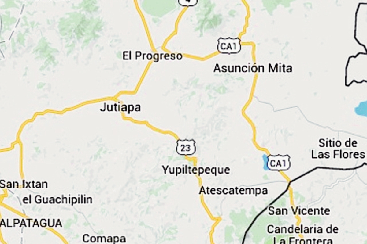 Mapa de El Progreso, Jutiapa. (Foto Prensa Libre: Internet)