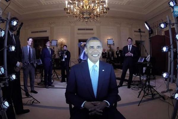 El presidente de EE. UU., Barack Obama sorprende en la Casa Blanca. (Foto Prensa Libre: AFP)