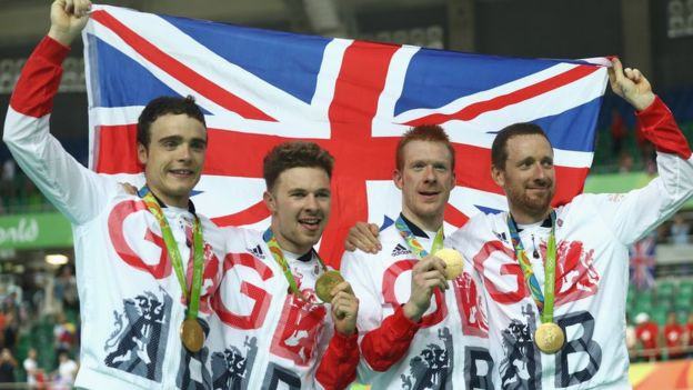 Wiggins formó parte del equipo británico de persecución individual en las Olimpiadas de Río 2016. (Getty)