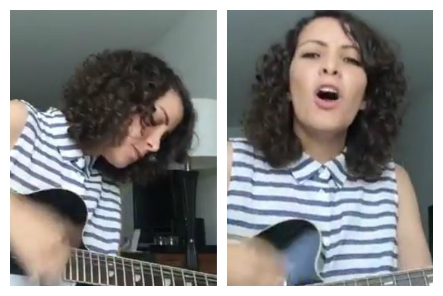 Gaby Moreno sorprende durante concierto en Facebook. (Foto Prensa Libre: Tomada de facebook.com/gabymorenoband)