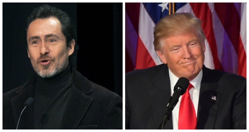 Demián Bichir señaló que el muro que Donald Trump espera construir para evitar la migración hacia Estados Unidos es "absurdo". (Foto Prensa Libre: EFE y AFP)