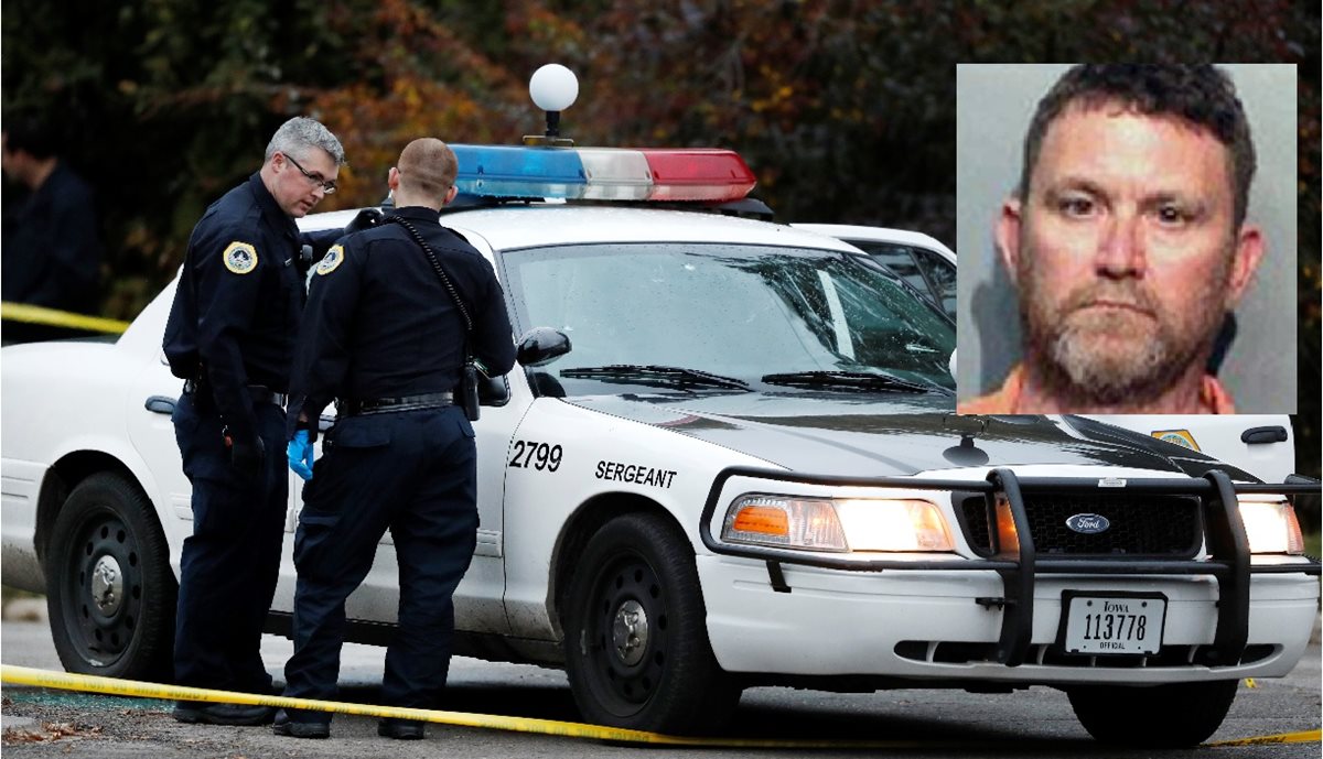 Scott Michael Greene, (d) fue capturado por la Policía de la Patrulla Estatal de Iowa. (Foto Prensa Libre: AP)