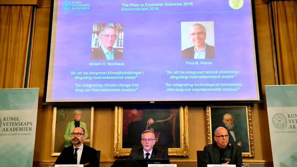 Paul Romer fue galardonado con el premio Nobel de Economía 2018. (Foto Prensa Libre: Getty Images)