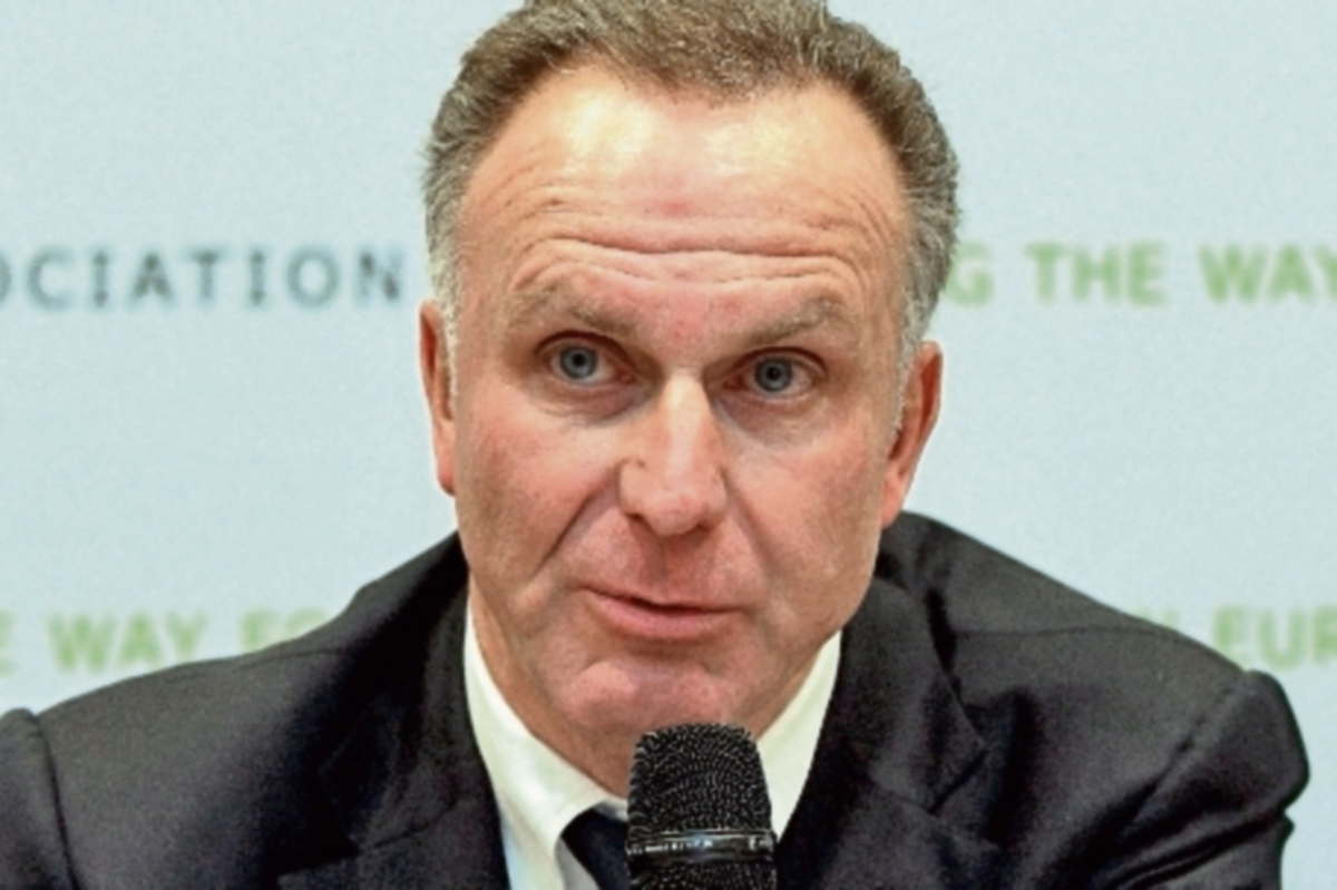 Karl-Heinz Rummenigge, presidente de la Asociación Europea de Clubes. (Foto Prensa Libre: EFE).