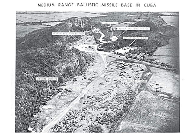 Mapa que detallaba las instalaciones soviéticas en Cuba en 1962. (Foto: Hemeroteca PL)