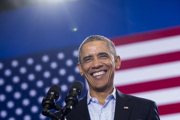 El presidente estadounidense, Barack Obama, durante un mitin. (Foto Prensa Libre: AFP)