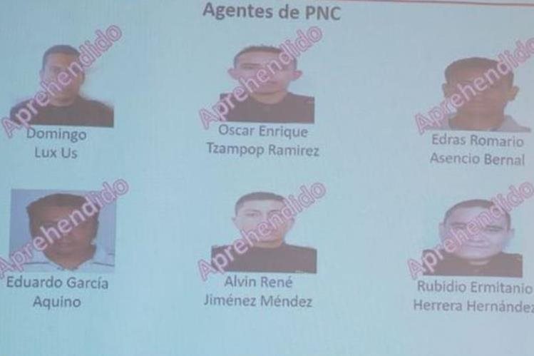 Los seis agentes fueron detenidos el 18 de enero de 2017. (Foto Prensa Libre: Hemeroteca PL)